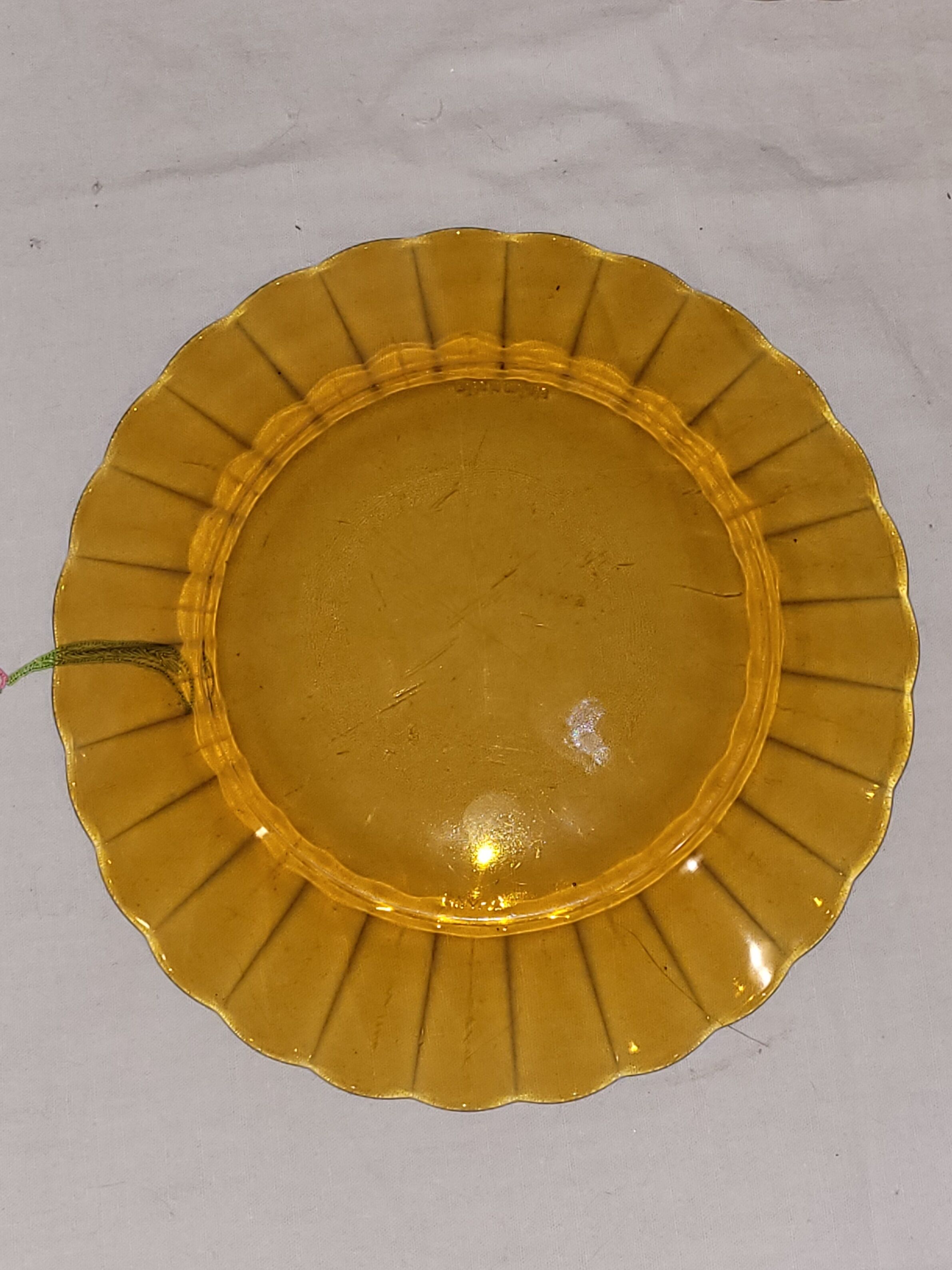 12 dessert plates flower / sun Duralex - vintage