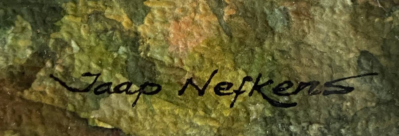 Watercolor Painting Jeep Nefkens (1926/1999) Watercolor Village on the edge of the cliff