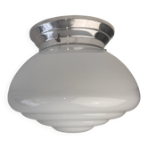 Antique applique or ceiling light in opaline art deco