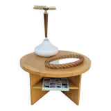 Vintage round coffee table design Maison Regain style 1970s