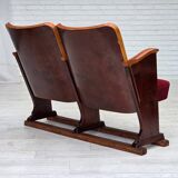 1950s, Danish theater armchairs, furniture velour, original condition.