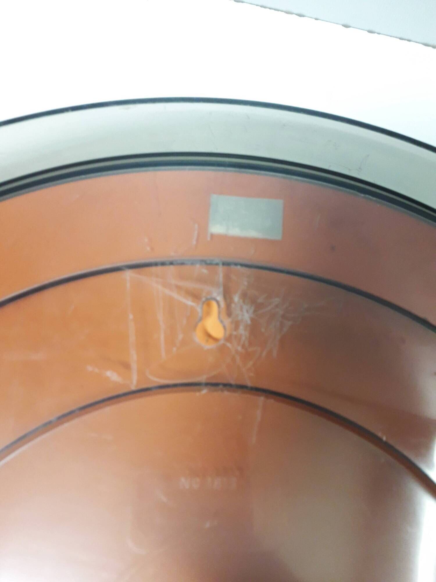 Vintage round mirror - gilac n° 1813 - smoked plexiglass - 1970s