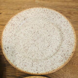 assiettes à dessert Tulowice Poland vintage grès moucheté