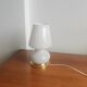 Vintage Murano / Vetri Mushroom Lamp - Opaline Glass & Brass - 1970s
