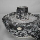 Pair of ceramic candlesticks Vallauris fat lava Keramik