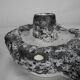 Pair of ceramic candlesticks Vallauris fat lava Keramik