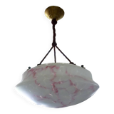 Marbled opalescent art deco pendant light Ø 35 cm