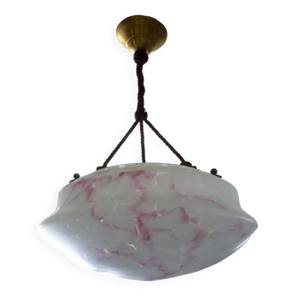 Marbled opalescent art deco pendant light Ø 35 cm