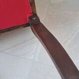 Pair of mahogany gondola chairs – Empire style – 20th century, restored