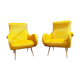 Pair of vintage organic armchairs 50s