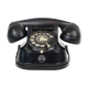 Old rotary dial telephone black metal bakelite rtt 1965