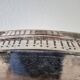 Oval silver-plated metal serving dish