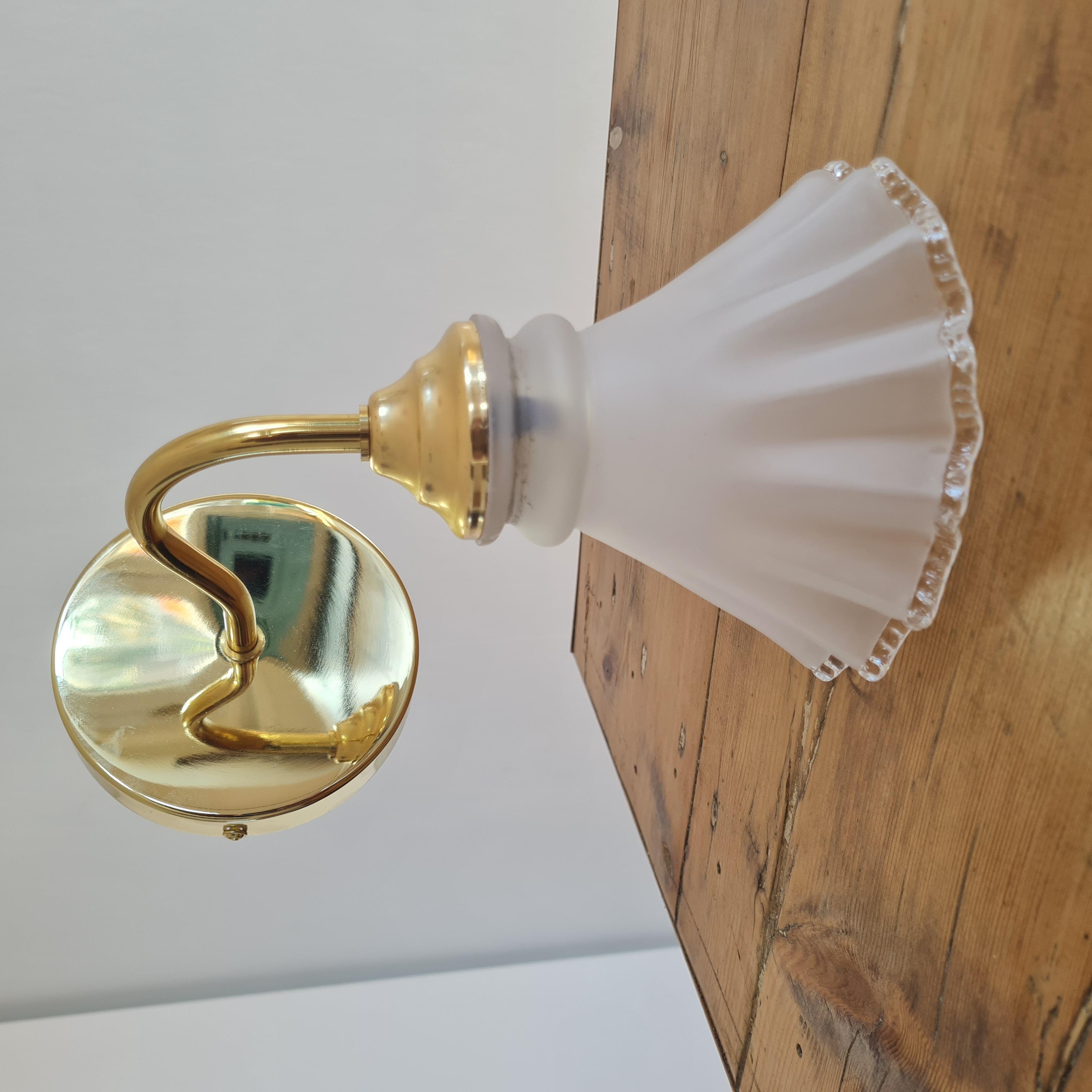 Vintage glass globe wall lamp