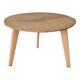 Round wooden coffee table