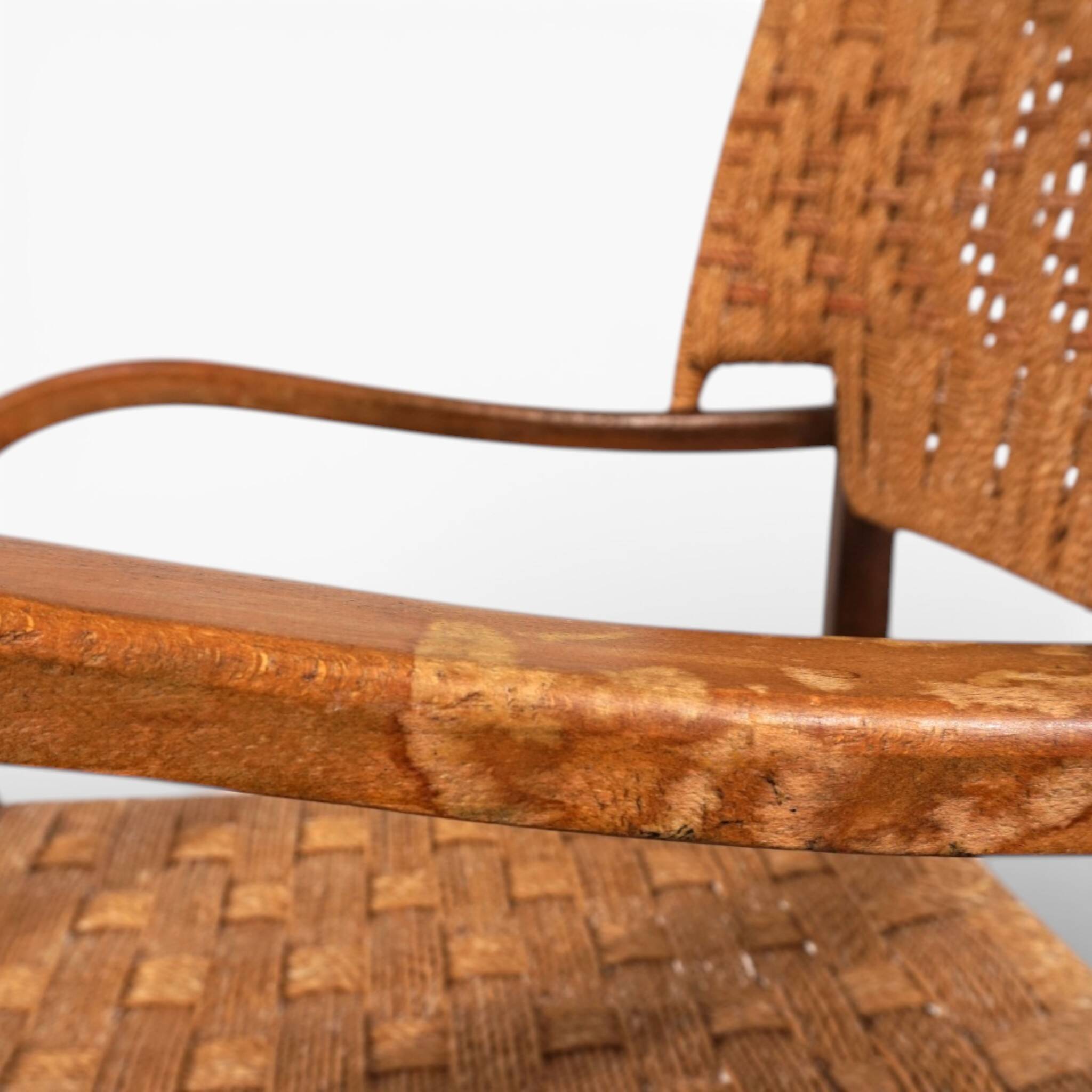 Set of 2 Bauhaus rope-weave chairs by Erich Dieckmann, 1930