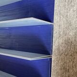 Series 3 contemporary wall-mounted bookcase shelves in aluminum and wood