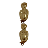 Paire d'appliques suédoises en laiton du milieu du siècle par S. Fong