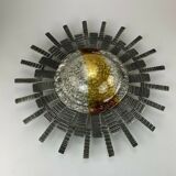 Applique fer & verre applique murale 60s 70s