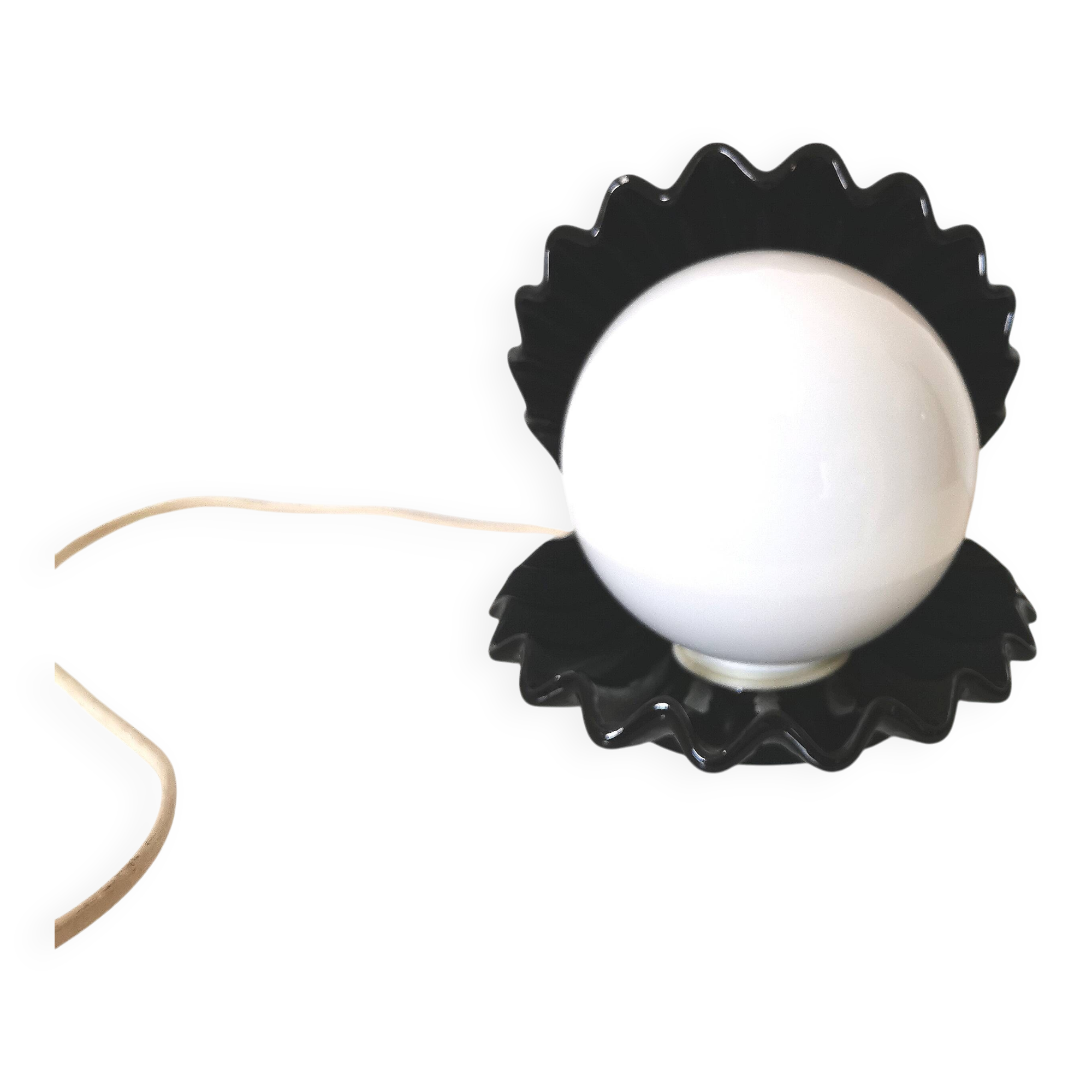 shell lamp, ceramic from the 80s