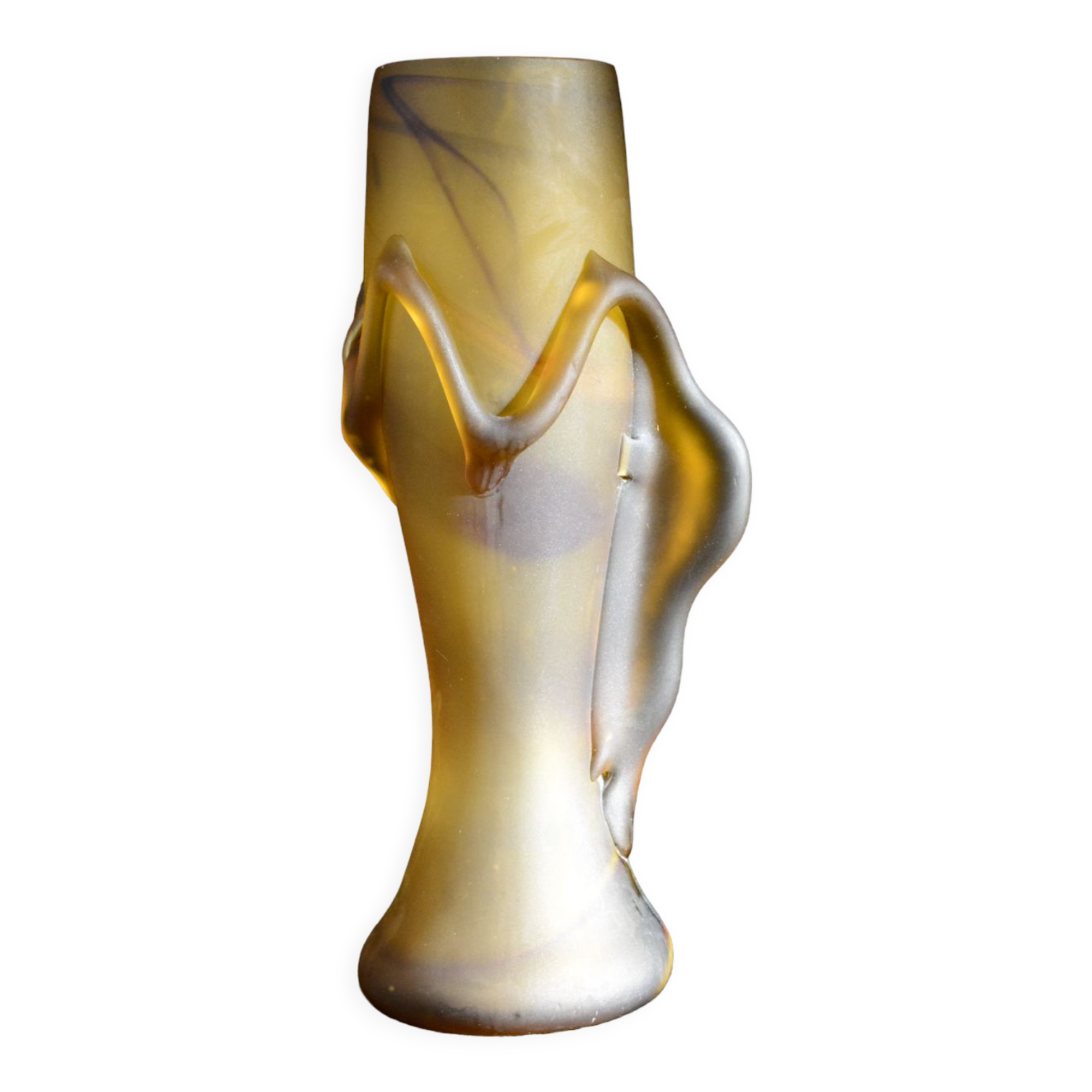 Vase in glass paste art nouveau.