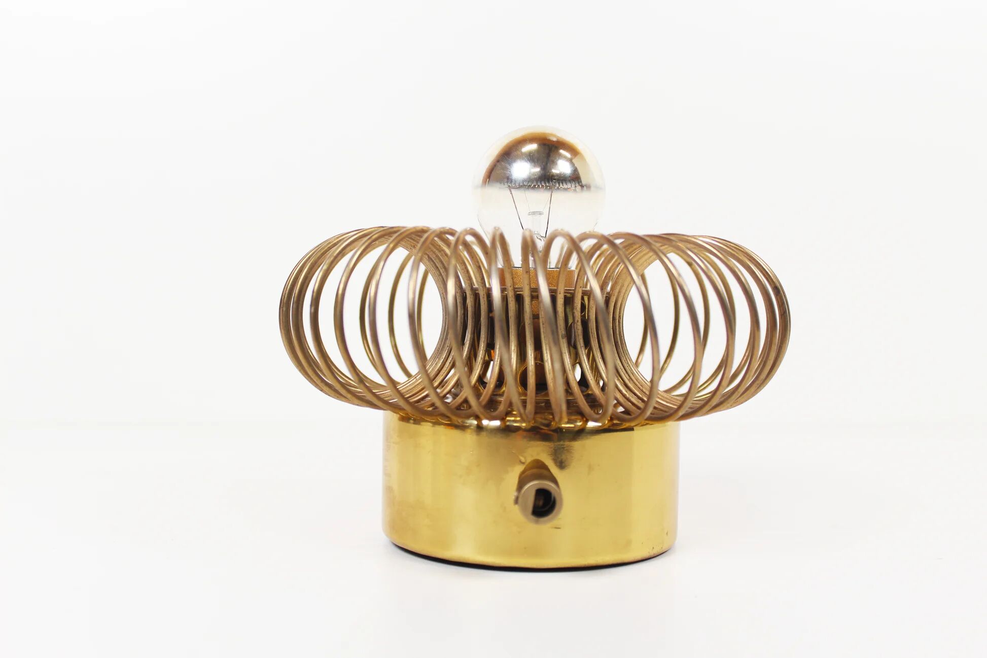 Pair of rare brass 'Spring' wall lamps by Oxar