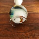 Vintage sticker vase flame opaline glass