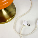 Mid-century orange glass table lamp