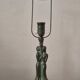 Bronze Table Lamp with Green Marble Base, Scandinavian Greene & Greene 1920/30s