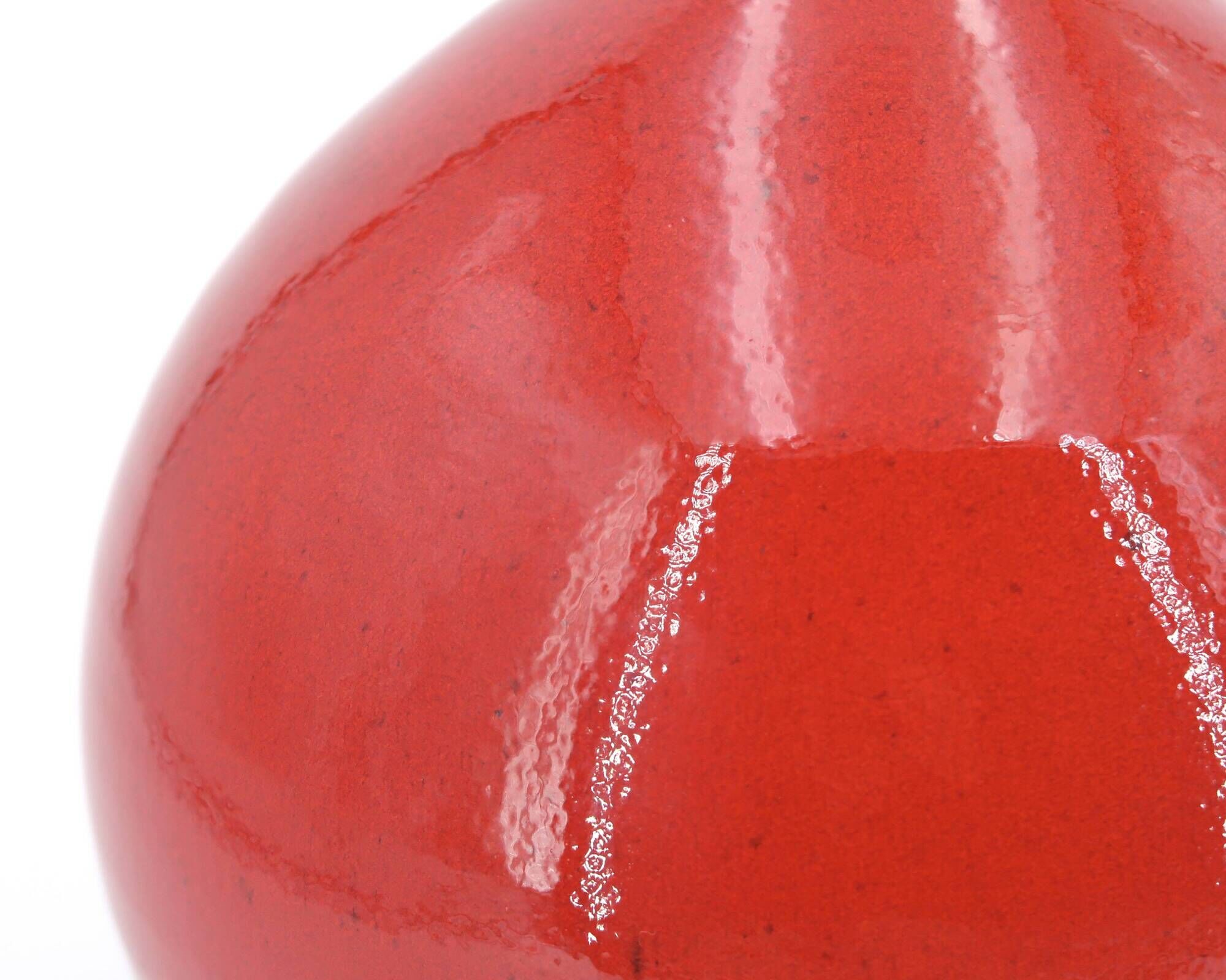 Belgian red ceramic vase, 1960s