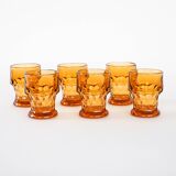 Set of six glasses, Italian design, 1970s, made in Italy