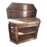 Solid wood marble console / server