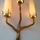 Paire d'appliques en bronze doré Arlus
