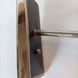 Chrome and black wall lamp Vintage, Italy 1960.