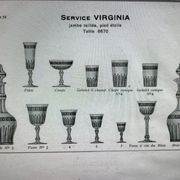 Carafe aiguière Saint Louis Virginia taillé 8670 non estampillée