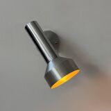 Applique vintage orientable, chrome et métal brossé, France, 1970