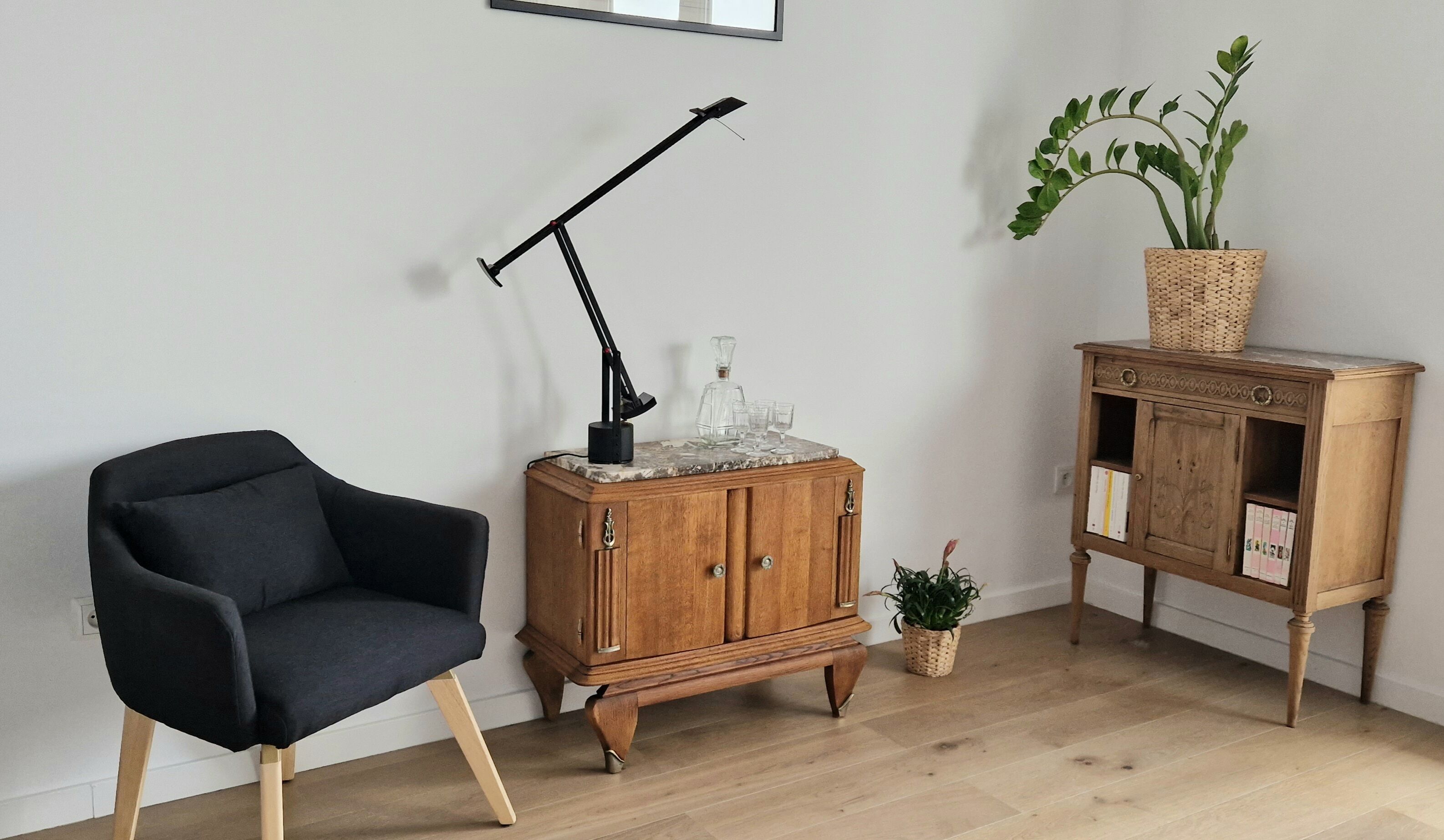 Oak bar furniture art deco style