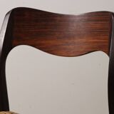 Scandinavian chair model 71 by Niels Otto Moller in teak and rope