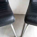 Fauteuil vintage cuir noir