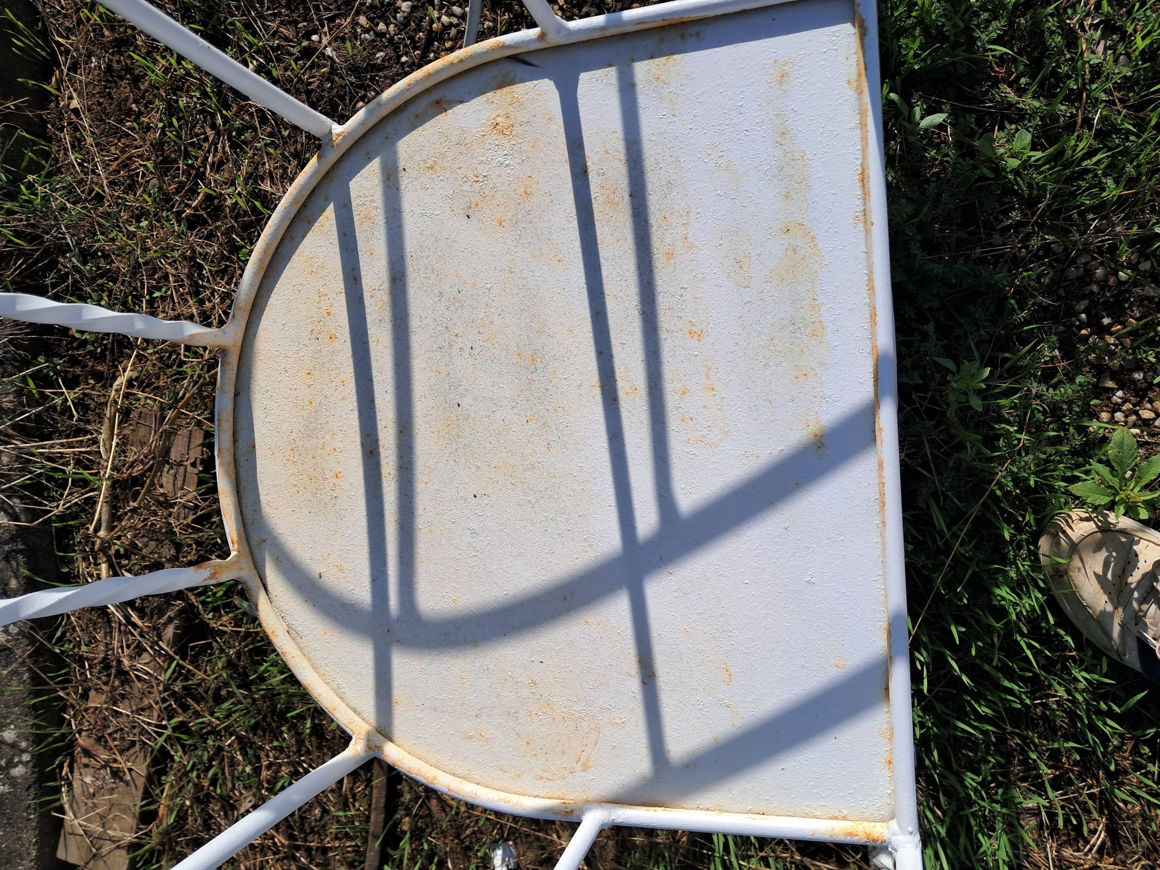 suite de 4 fauteuils de jardin en metal
