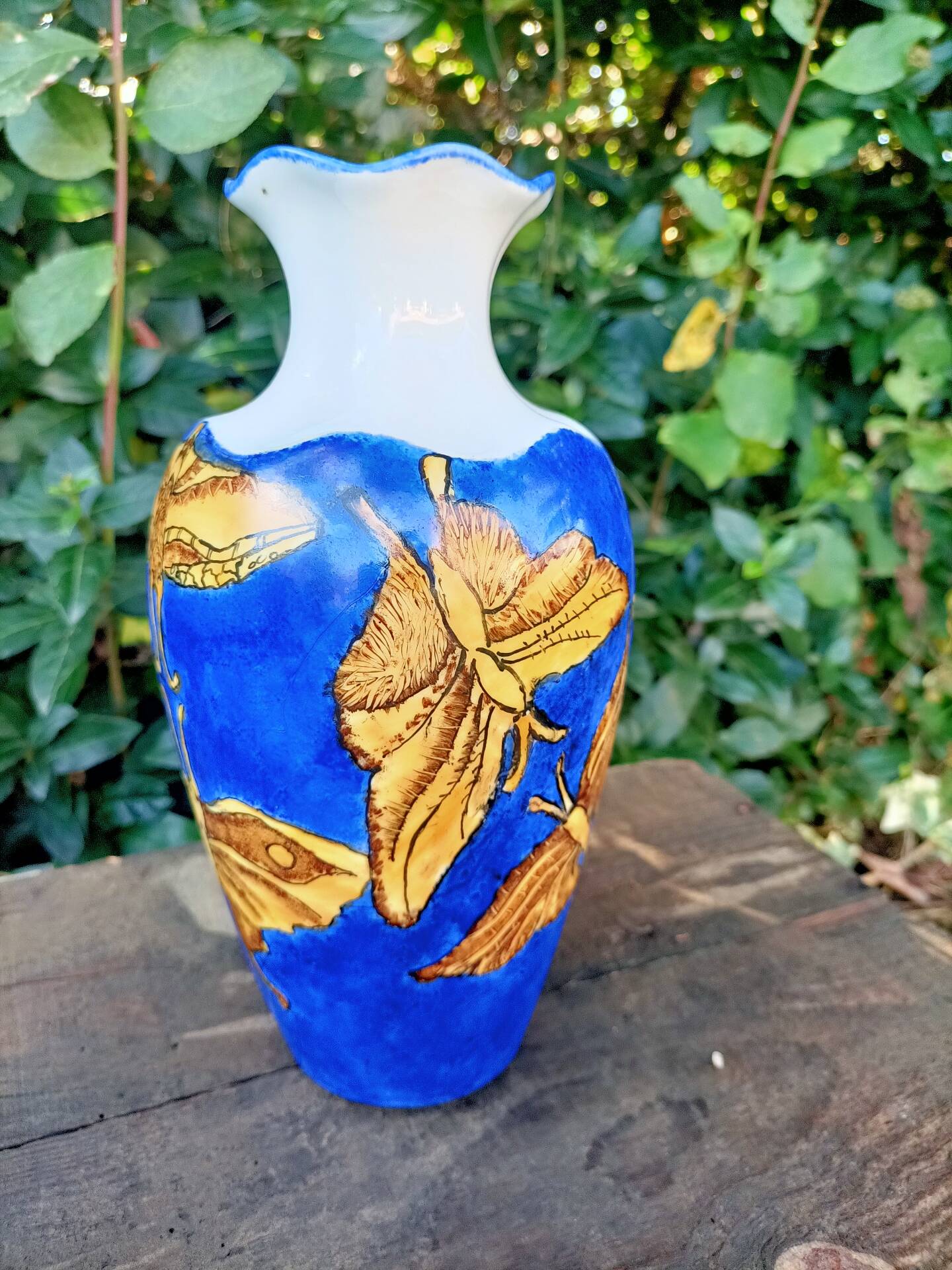 Vase Butterflies Limoges France