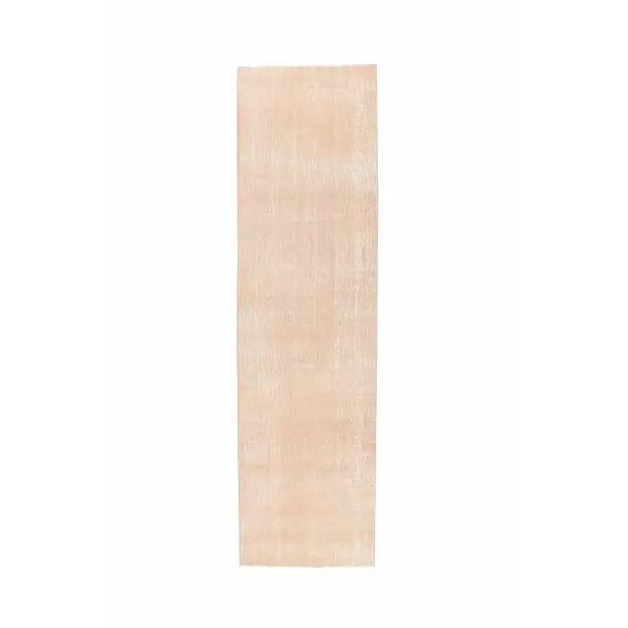 Vintage beige-blush Turkish hand-knotted runner 80x290