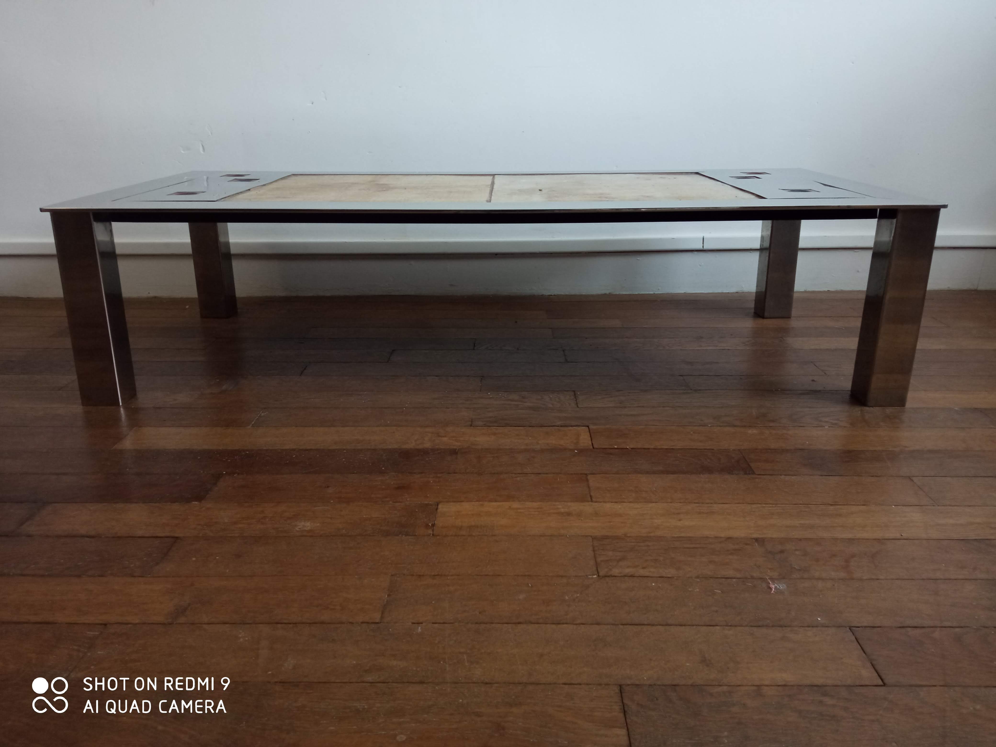 Table basse années 70 Jean Gregorieff pour Roche Bobois