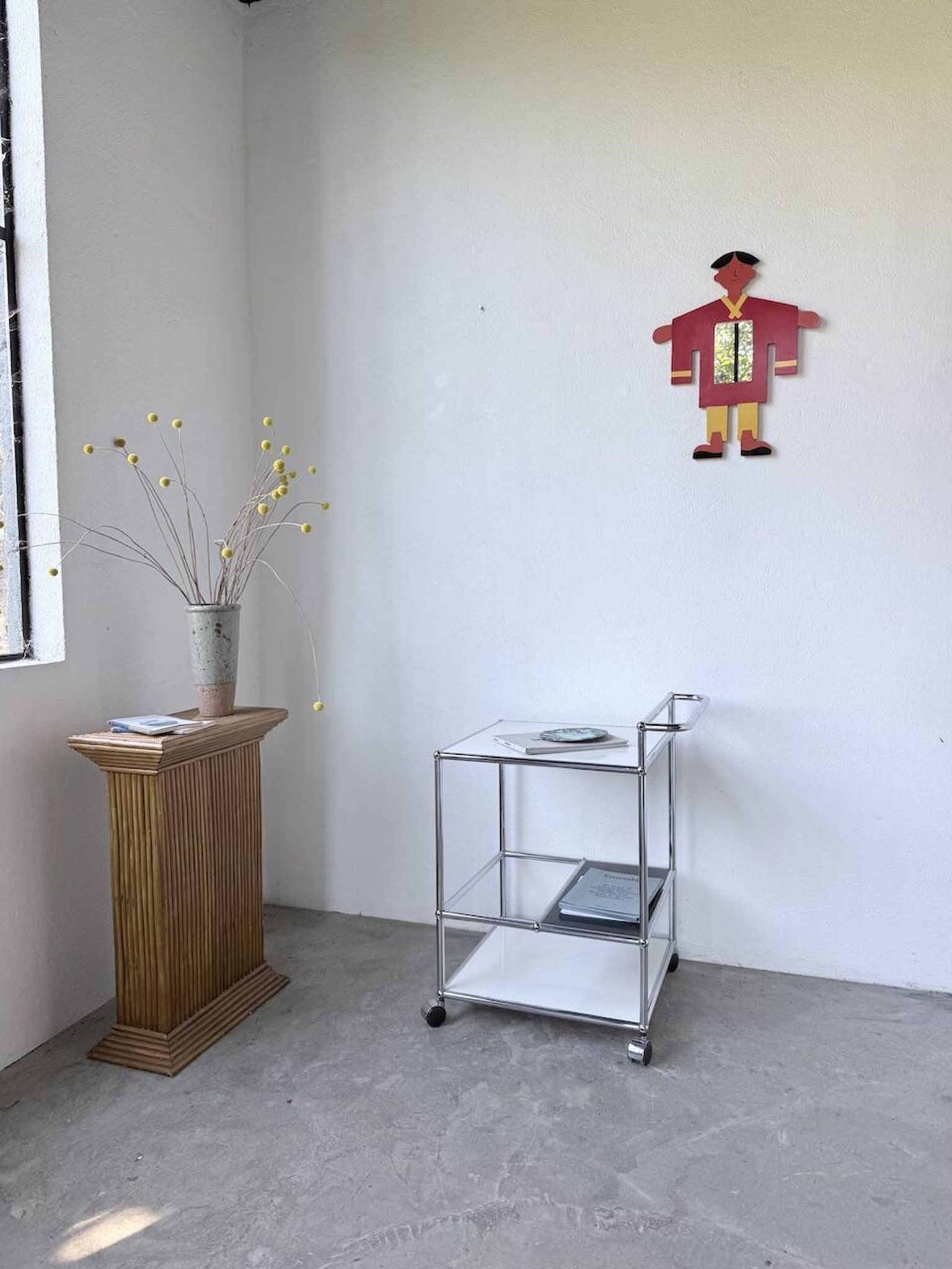 Child's character painted wooden mirror