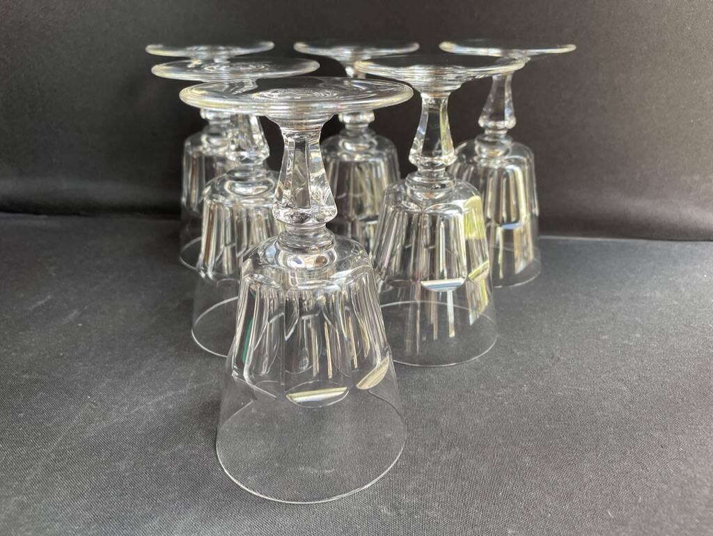 6 Baccarat Missouri red wine glasses - 20th century