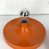 Pair of Space Age Teka wall lights, Germany in aluminum, Flush, Disc, 1960-70