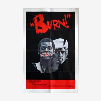 Affiche cinéma originale Américaine "Burn" (Queimada)