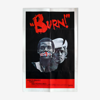 Original American movie poster "Burn" (Queimada)