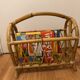 Magazine holder in rattan