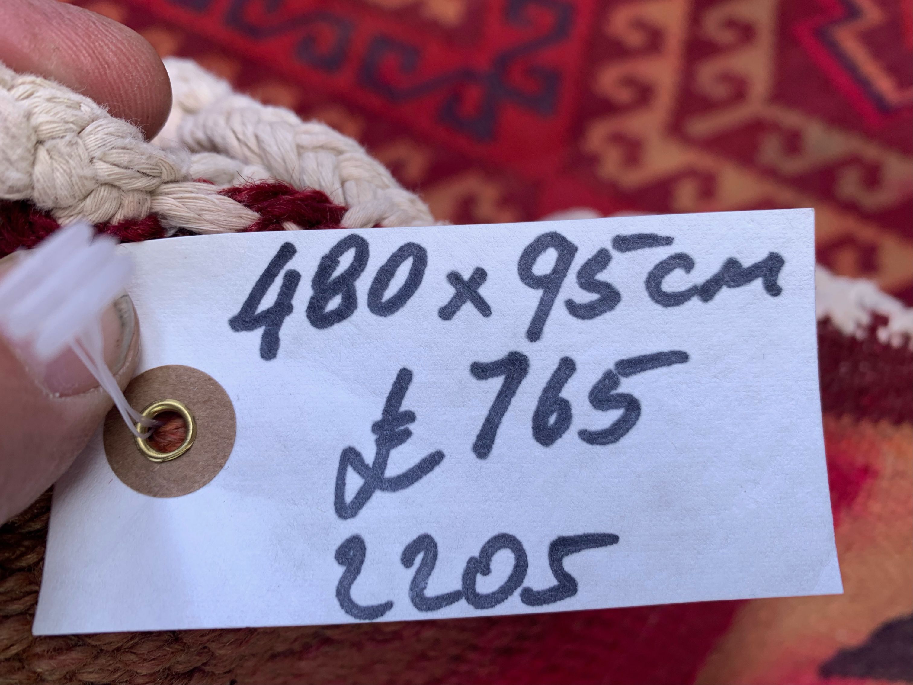 Old turkish kilim runner 480x95 cm