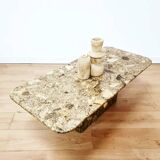 Gray/khaki marble coffee table